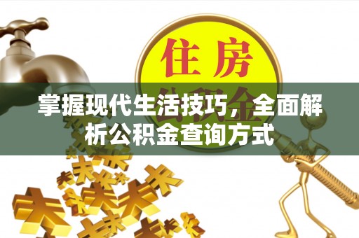 平邑掌握现代生活技巧，全面解析公积金查询方式
