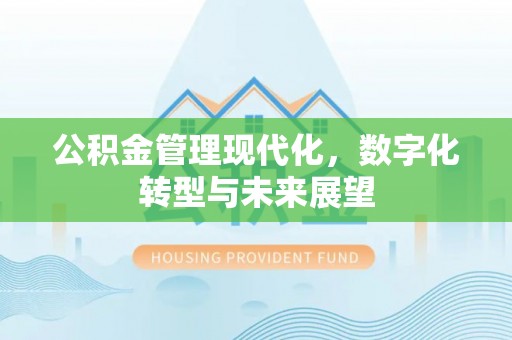 平邑公积金管理现代化，数字化转型与未来展望