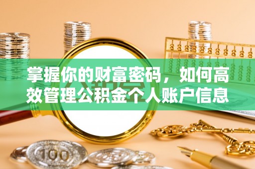 平邑掌握你的财富密码，如何高效管理公积金个人账户信息