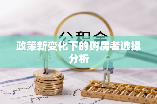 平邑政策新变化下的购房者选择分析