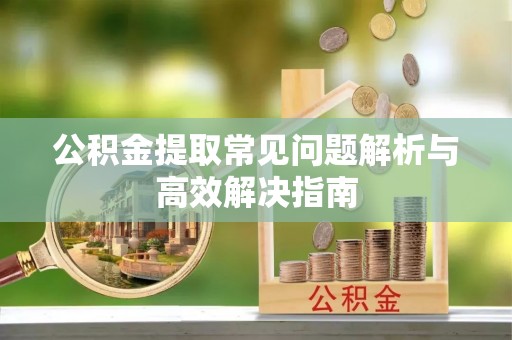 平邑公积金提取常见问题解析与高效解决指南