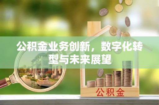 平邑公积金业务创新，数字化转型与未来展望