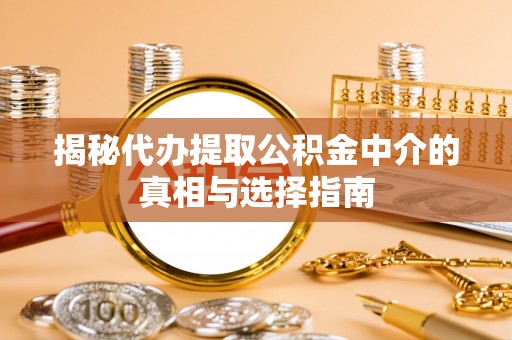 平邑揭秘代办提取公积金中介的真相与选择指南