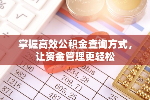 平邑掌握高效公积金查询方式，让资金管理更轻松